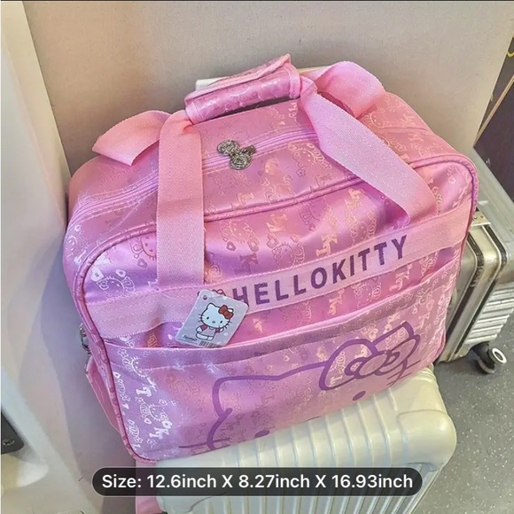 Hello Kitty Luggage Bag, Large Capacity Zipper Travel Bag, Women's Waterproof - Picture 2 of 6